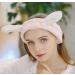 Women's Cute Rabbit Ears Makeup Headband - White Plush Hairband for Shower, Face Washing, Spa & Cosplay - Buy Online on GoSupps.com