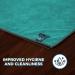 Youphoria Yoga Towel: Microfiber Non-Slip Mat Towel in Mint with Gray Stitching - Buy Online on GoSupps.com