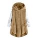 Hanxiulin plush jacket oversize warm lined fleecemantel hiking jacket women basic hooded jacket quilted jacket warm cuddly autumn winter coat winter jacket xxl khaki