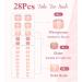 Morily Short Pink Fake Toe Nails with Rhinestones Glitter Design - 28Pcs Acrylic Toenail Kit for Women - Buy Online on GoSupps.com