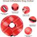 Lyneun Adjustable Inflatable Breaker Crane Collar for Dogs & Cats - Soft Leak Protection Red - Ideal for Pet Comfort & Safety - Buy Online on GoSupps.com
