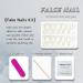 Sequin Purple Medium Coffin Fake Nails - 24pcs Full Cover Stick on Nails with Glue for Women - Buy Online on GoSupps.com