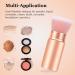 Falliny Retractable Make-Up Brush | Travel Kabuki Powder & Liquid Foundation Brush | Portable Rose Gold Brush with Cover for All Skin Types - Buy Online on GoSupps.com