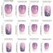 Spring and summer flash nail tips wearable nails taro purple nail art French nail tips white edge European and American wearable nails false nail patches 1 count (Pack of 1) - Buy Online on GoSupps.com