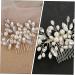 DOITOOL Bridal Headwear Bridal Side Comb Side Hair Comb Hair Pin Hair Comb for Bridal Bun Hair Comb Bridal Hair Comb Decorative Hair Comb Hair Clip Bride Pearl White Wedding Wig - Buy Online on GoSupps.com