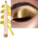Metiplou Gold Eyeshadow Stick Makeup Cream Shimmer Smooth Glitter Eyeshadow Pencil  Hypoallergenic Waterproof Long Lasting Eyeshadow  Create High-Impact  Multi-Dimensional Eyes Look (Gold  12)