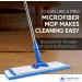 Professional Microfiber Mop for Hardwood, Laminate, Tile, Vinyl Floors | Washable Pads | Adjustable Handle + 1 Microfiber Cloth - Buy Online on GoSupps.com