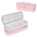 Double-Layer Travel Carrying Case Compatible with Revlon One-Step Hair Dryer Brush/Dyson Airwrap Styler/Volumizer/Hot Tools Portable Storage Organizer Bag For Shark FlexStyle Attachment Pink(Bag Only)