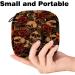 Menstruation Pad Bag with Zipper - Skull & Rose Vintage Design | Women's Napkin & Tampon Collection Bags - Color 8 - Buy Online on GoSupps.com