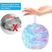 UPMSX SYHZC Bath Sponge Loofah 75g/PCS Set of 4 | Soft Shower Sponge | Exfoliating Body Scrubber for Women and Men | Extra Large Mesh Poufs | Flower Color (Green-Purple-Large) - Buy Online on GoSupps.com