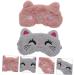 FOMIYES 6 Pcs Kids Sleep Mask Set - Cartoon Blindfolds & Plush Eye Patches for Travel & Sleep - Adorable Bunny & Cat Designs - Buy Online on GoSupps.com