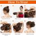 SARLA Messy Bun Hair Piece Side Comb Clip in Synthetic Hair Bun Hairpiece for Women Dark Brown Short Curly Wavy Versatile Adjustable Styles Easy Hair pieces Dark Brown-C - Buy Online on GoSupps.com