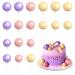 Ball Cake Topper Purple Cake Decoration with Pink Yellow ball cake toppers for Girl Women Birthday Party Baby Shower Celebration Party Boho Party Supplies (Style 1)