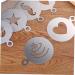 Angoily 2pcs Coffee Latte Mold Coffee Accessories Coffee Art Stencils Spray Stainless Steel Baking Tools - Buy Online on GoSupps.com