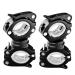 Vonpri 2 Pack Flashlight Holder, Mount Bicycle Mounting Bracket Flashlight Holder Torch Clip 360 Rotation White