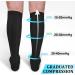 Medical Grade 30-40mmHg Compression Socks for Men & Women - Knee High Support Socks for Running, Hiking - 1-2 Pack (Black, L-XL) - Buy Online on GoSupps.com