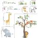 Decalmile Jungle Animals Tree Wall Decals - Safari Nursery Wall Stickers for Baby Room and Kids Bedroom Decor - Buy Online on GoSupps.com