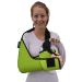 Arm Sling Adult (M lime/black trim) Feel Safe Easy to Fit Cooling Fabric Technology Fits R or L. M Lime/Black