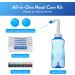 ECLAT Nasal Rinse Kit - Gentle Pressure Nasal Irrigation, Smart Control Auto Flow On/Off Valve, BPA-Free Nose Wash Cleaner Sinus Clearer for Kids & Adults with Cap, 2 Nozzles and 40 Salt Packs (500mL) - Buy Online on GoSupps.com
