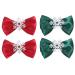 Beaupretty 4pcs Christmas Hair loop Clips Santin snowflake hair clip fairy sheet Christmas hair clip for women girls hair accessories