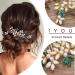 IYOU Crystal Wedding Side Comb Green Rhinestone Bride Hair Combs Pearl Prom Bridesmaid Bridal Hair Accessories for Women - Buy Online on GoSupps.com