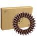 Resthetic - High -quality spiral hair tie (brown) gently for hair sustainable environmentally friendly (telephone cable braid rubber) for girls & women/women (12 x 3.5 cm) 12x brown