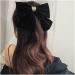 Cimenexe Bohemian Ribbon Bow Hair Clips Black Velvet Bow Hair Clip Big Velvet Ribbon Bow Tie Hair Clip Barrettes Retro Black Satin Bow Hair Clip Bow Winter Decorative Hair Accessories for Women - Buy Online on GoSupps.com