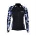 LayaTone Wetsuit Top for Men Women 3mm Neoprene Suit with Lycra Sleeve Print for Scuba Diving Surfing Canoeing Adults Zipper Wet Suit Tops Style B : Blue(Lycra Sleeves) Small