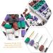 2 Sets nail polish set fine sanding bands for nail drill professional nail drill nail polishing band nail kits nail polishing rings manicure band nails kit alloy frosted mandrel - Buy Online on GoSupps.com