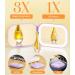 Gospire Lighted Travel Makeup Mirror With Light and Magnification 3X Magnification Rechargeable Small Mirror with Three-color Adjustable Light Led Mini Mirror for Purse Purple - Buy Online on GoSupps.com