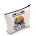 Levlo marty car cosmetic bag vintage retro car gift marty whatever haapens don't ever go to 2020 make-up zipper bag for friends family marty whatver haapens