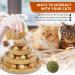 Interactive Cat Ball Track Toy with Removable Balls - 3-Layer Kitty Roller Tower for Mental and Physical Exercise | Fun DIY Circle Track for Kittens - Buy Online on GoSupps.com
