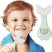 U-Shaped Toothbrush Kids Food Grade Soft Silicone Brush Head for Kids Age 2-6 360 Oral Teeth Cleaning Design and Children - Baby Toothbrush - U Shaped Toothbrush Kids Green - Buy Online on GoSupps.com