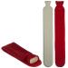 Tube hot water bottle in grey or red 2 litres with soft cover extra long 72 cm for neck and shoulder (red)