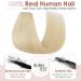 Benehair Clip in Human Hair Extensions One Piece Real Human Clip in Hair Extensions 14 Inches 55g Blonde Real Human Hair Extension Upgraded V Type Clip in Hair Extension for Women #60 14Inches Platinum Blonde #60 - Buy Online on GoSupps.com