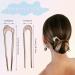 6 Pieces Metal U Shaped Hair Pins - Vintage Hair Sticks for Stylish Hairdos | French Hair Pin Hairstyle Accessory for Women and Girls - Buy Online on GoSupps.com