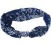 LUX ACCESSORIES Red Blue Chequered Paisley Hair Bandana Headwear - Buy Online on GoSupps.com