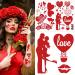 Valentines Temporary Tattoos Sticker Set - 90 Pcs Love Themed Designs for Party Decorations - Cupid Heart, Rose Bouquet, Fake Tattoo Stickers - Ideal for Valentine's Day - Girls, Women, Lover - 8 Sheets - Buy Online on GoSupps.com