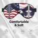 American Flag Eagle Double-Sided Sleep Eye Mask | Comfortable Blindfold with Adjustable Strap - Light Blocking Black - Buy Online on GoSupps.com