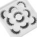 Yawamica 3D Volume Russian Strip Lashes - Soft Wispy Curly Cat Eye Faux Mink Look, 5 Pairs - Buy Online on GoSupps.com