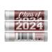 Class of 2024 Graduation Lip Balm Set - Burgundy Red - Three Pack | Perfect Gift for Graduates - Buy Online on GoSupps.com