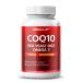 COQ10 + Red Yeast Rice Supplement - 10-in-1 Natural Blend with Omega 3 Vitamin B3 K2 D3 Zinc Milk Thistle Black Pepper - 150 Count 150 count (pack of 1)