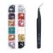 FEIlei 12 Grids 3D Nail Jewelry Nail Art Studs Shiny Diamond Crystal Gems Rhinestones