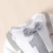 Haokaini Baby Boy 1st Birthday Bow Tie Romper Cake Smash Outfit Grey 9-12 Months - Buy Online on GoSupps.com