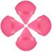 Triangle Powder Puff HEYMKGO 4 Pcs Velvet Powder Puffs Face Triangle Makeup Puff Reusable Wet Dry Dual-use Setting Powder Puffs for Pressed Powder Mini Velour Under Eye Facial Make Up Cosmetics Puff rose 4pcs
