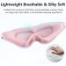 Premium Sleep Mask - New Version Total Blackout Eye Mask for Travel Meditation & Yoga | Silky Soft Comfort Pink Rose - Buy Online on GoSupps.com