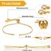 Adjustable Slider Bracelet Chain Extender with Rhinestone Ends - Set of 10, Gold - Ideal for Women and Girls DIY Jewelry Making - Buy Online on GoSupps.com