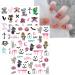 Pink Halloween Valentine's Day Nail Stickers 10 Sheets Self-Adhesive Nail Decal Pumpkin Ghosts Pink Nail Art Decoration Design Supplies - Buy Online on GoSupps.com
