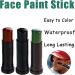 Green Face Paint Green/Black/Red Halloween Face Paint Football Stick Sports Face Makeup Color Stick Easy Color Camo Face Dye Cosplay Face&Eye Stick For Hunting&Baseball&Football&Halloween Waterproof red+green+black - Buy Online on GoSupps.com