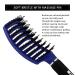 FIXBODY Boar Bristle Hair Brush - Curved Vented Design for Long Thick Curly Hair - Detangling & Blow Drying Brush (Blue) - Buy Online on GoSupps.com